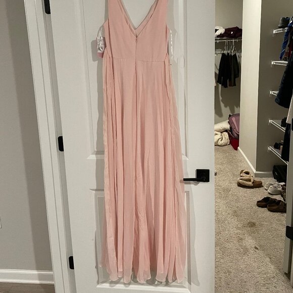 Sleeveless V-Neck Chiffon Wrap Dress - Picture 3 of 5